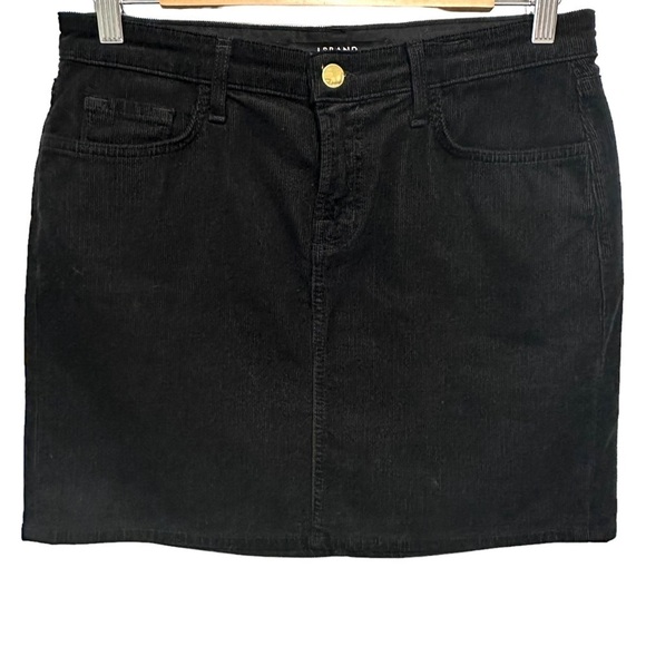 J Brand Gwynne Skirt Women's 27‎ Black Corduroy Mini - Picture 1 of 7